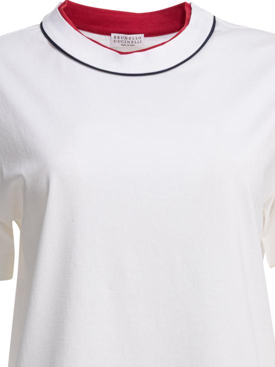 26SS 브루넬로 쿠치넬리 반팔 티셔츠 M0T81VT500C159 White - BRUNELLO CUCINELLI