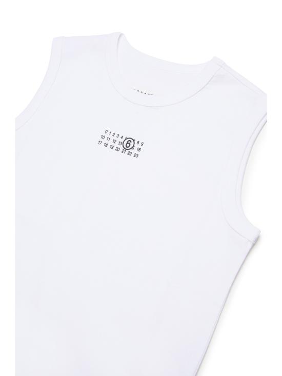 26SS [키즈] MM6 메종마르지엘라 탑 M60575K MM04IM6100 WHITE - MM6 MAISON MARGIELA