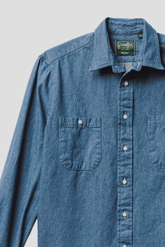  Gitman Bros. 데님 셔츠 깃맨 브라더스 라이트 데님 워크 블루 - OTHER BRANDS