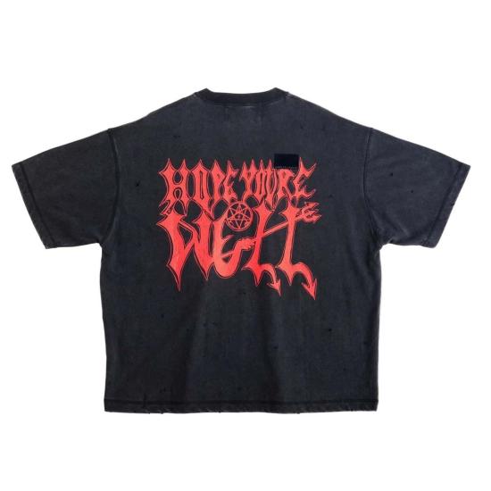  Jungles 탑 정글 데빌 디스트레스드 티셔츠 블랙 - OTHER BRANDS