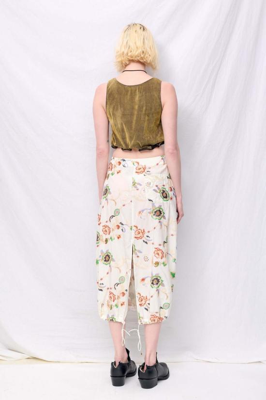  Zimo 블라우스 지모 올리브 콜먼 스킨 저지 러플 헴 탑 올리브 - OTHER BRANDS