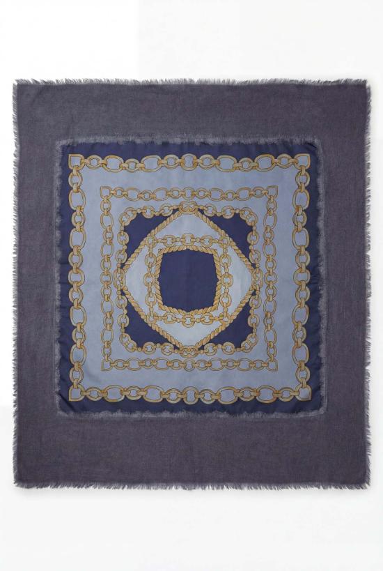  아방도이 머플러/스카프 아방투아 원 오브 어 카인드 체인 스카프 블루 네이비