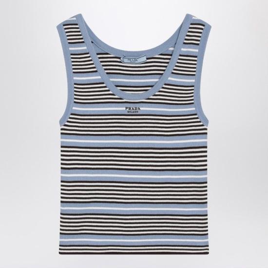 26SS 프라다 반팔 티셔츠 P29C06OOO19IM F061M LIGHT BLUE