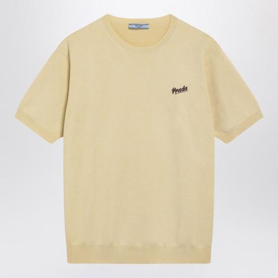 26SS 프라다 반팔 티셔츠 P24B3DOOO19DA F05BN BEIGE