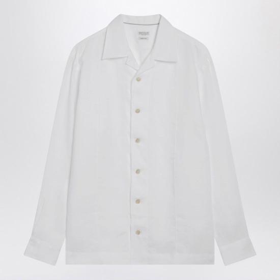 26SS 브루넬로 쿠치넬리 긴팔 셔츠 MM6840618LI C001 WHITE