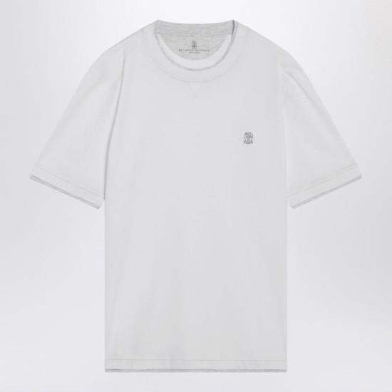 26SS 브루넬로 쿠치넬리 반팔 티셔츠 M0B137451GCO CW787 WHITE