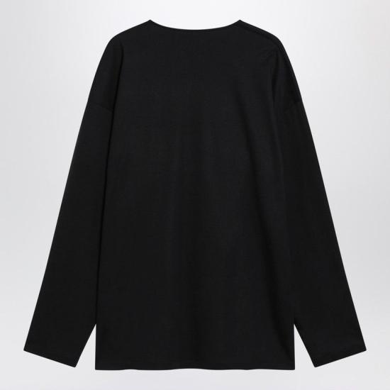 26SS 르메르 면실크 긴팔 티셔츠 TS0019LJ1055 BR498 BLACK - LEMAIRE