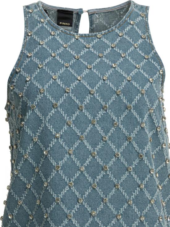 26SS 핑코 미디 원피스 106245A32NPJE LIGHT BLUE - PINKO