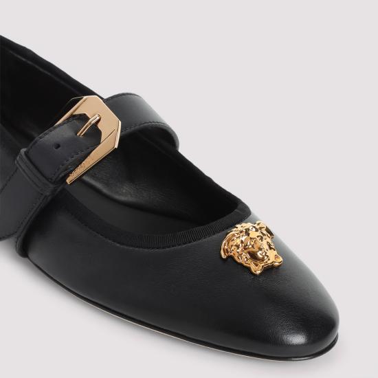 26SS 베르사체 플랫 슈즈 10217101A16243 1B00V BLACK - VERSACE