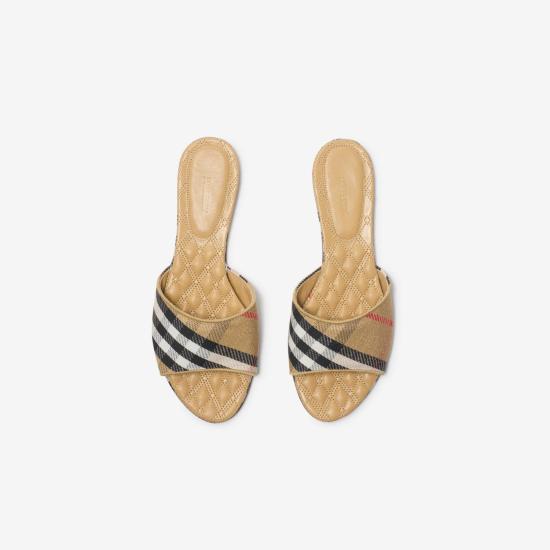 26SS 버버리 체크 패치 슬라이드 8119528165975 B9368 SANIPCHECK - BURBERRY