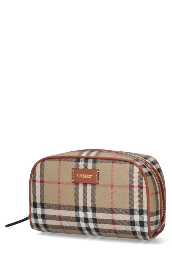 26SS 버버리 레더 코스메틱 파우치 8109811154367 A9534 VCHBRBROWN - BURBERRY