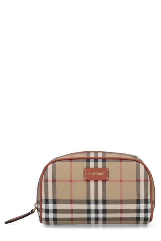 26SS 버버리 레더 코스메틱 파우치 8109811154367 A9534 VCHBRBROWN