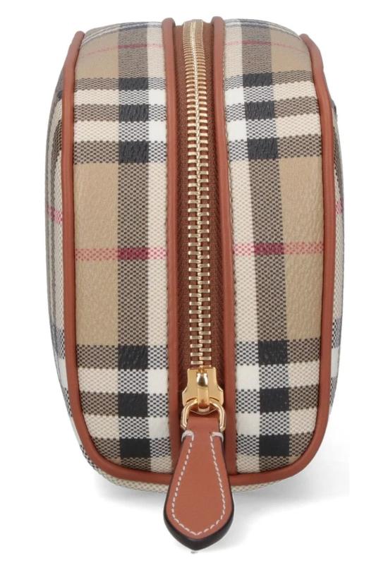 26SS 버버리 레더 코스메틱 파우치 8109811154367 A9534 VCHBRBROWN - BURBERRY