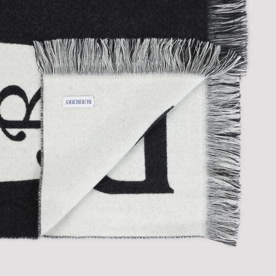 26SS 버버리 로고 울 머플러 8109563 C1343 BLACKCALIC - BURBERRY