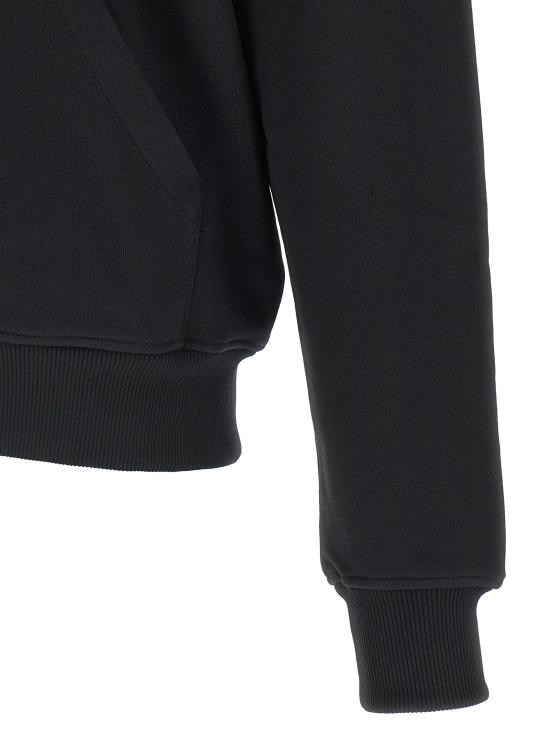 26SS 아미 스몰 하트 로고 코튼 후드 집업 HSW765730045 White Black - AMI