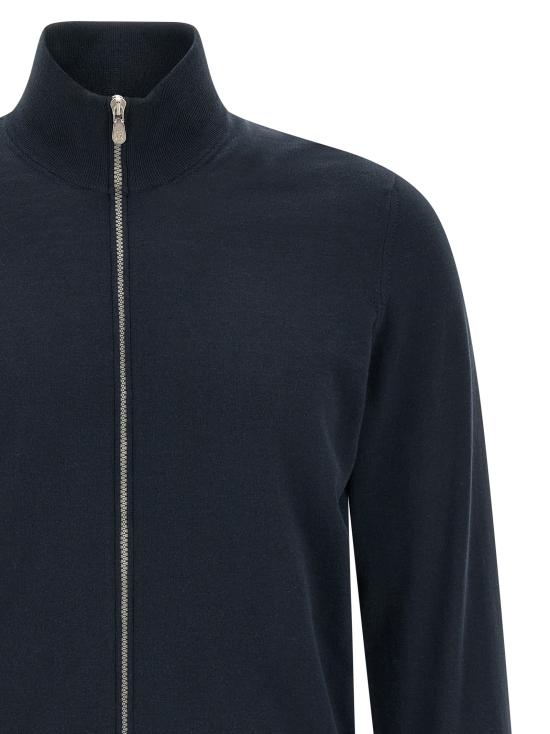 26SS 브루넬로 쿠치넬리 집업 니트 M2900106CW425 Blue - BRUNELLO CUCINELLI