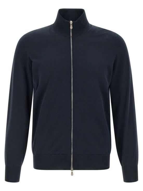 26SS 브루넬로 쿠치넬리 집업 니트 M2900106CW425 Blue