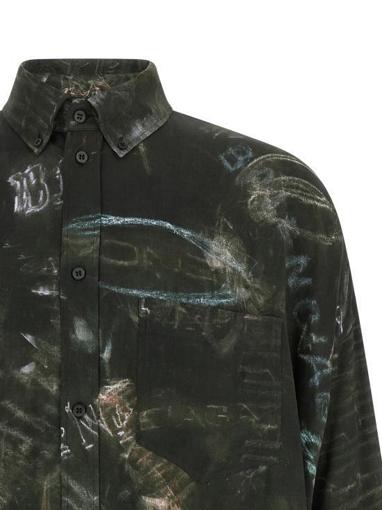 26SS 발렌시아가 긴팔 셔츠 857811TTL781055 Black - BALENCIAGA