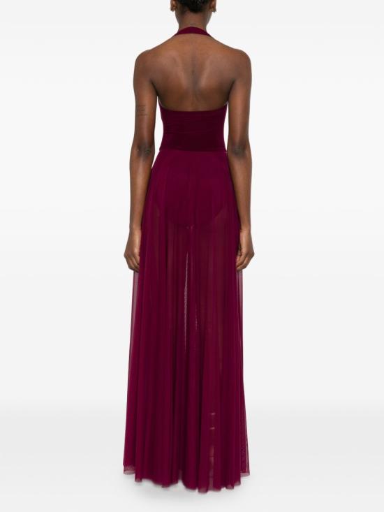 26SS 노마카말리 미디 원피스 ST4253PMG50043 PLUM Bordeaux - NORMA KAMALI