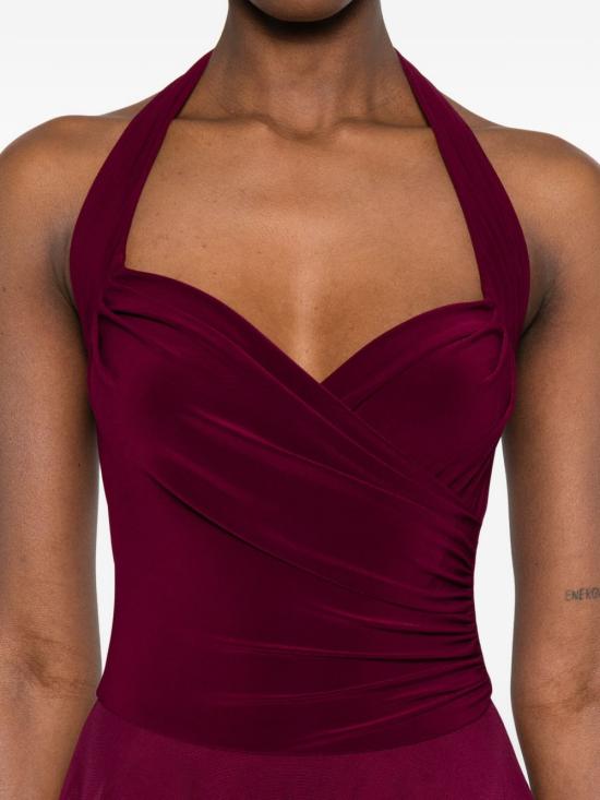 26SS 노마카말리 미디 원피스 ST4253PMG50043 PLUM Bordeaux - NORMA KAMALI