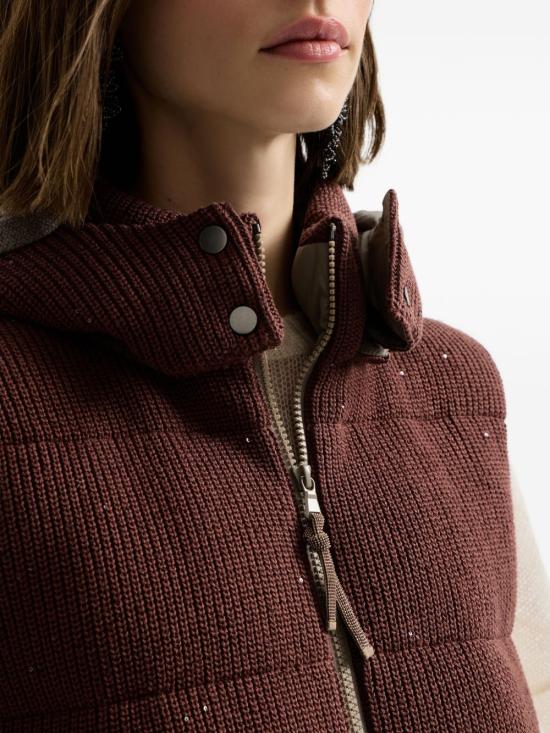 26SS 브루넬로 쿠치넬리 베스트 M0DVT2142 CYW22 Bordeaux - BRUNELLO CUCINELLI