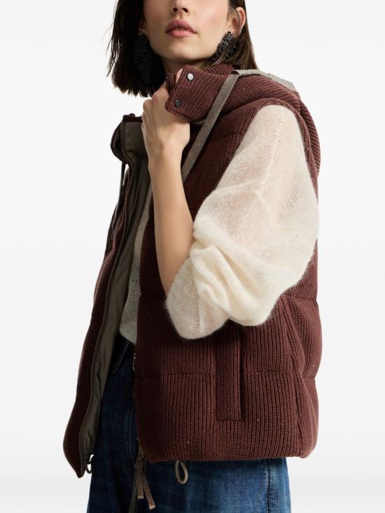 26SS 브루넬로 쿠치넬리 베스트 M0DVT2142 CYW22 Bordeaux - BRUNELLO CUCINELLI