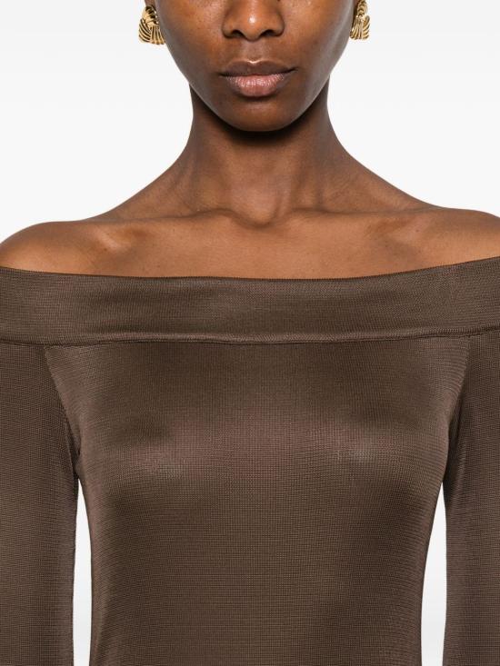 26SS 안다마네 미디 원피스 T190161A TJV155605 Brown - ANDAMANE