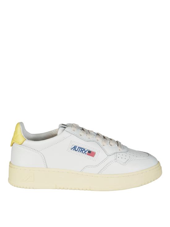 26SS 오트리 메달리스트 로우 레더 스니커즈 AULWLL09 WHTLEMOM BIANCO