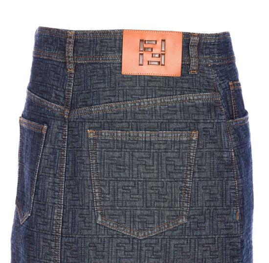26SS 펜디 FF 데님 스커트 FLQ604 AW82F1UKI Blue - FENDI
