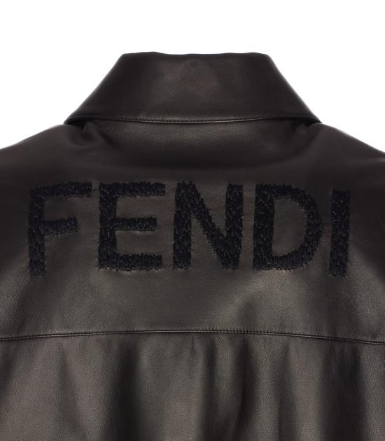 26SS 펜디 레더 블루종 FPJ139 ATJZF0GME Black - FENDI