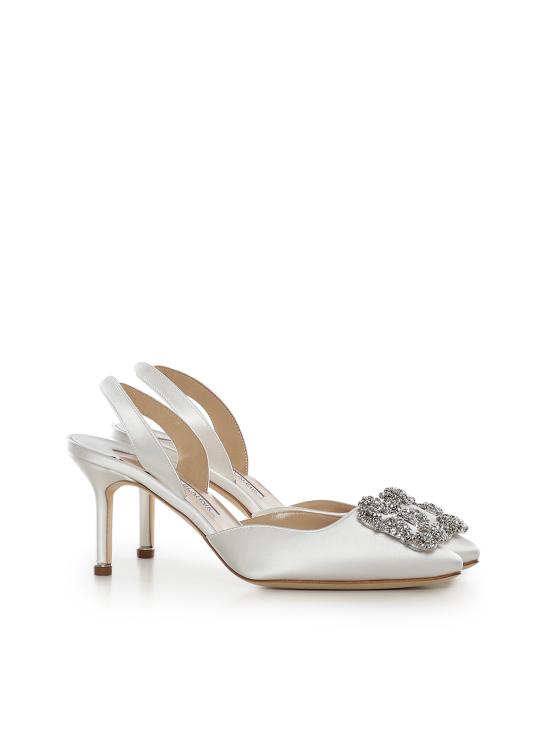 26SS 마놀로 블라닉 플랫 슈즈 4190698 1205 White - MANOLO BLAHNIK