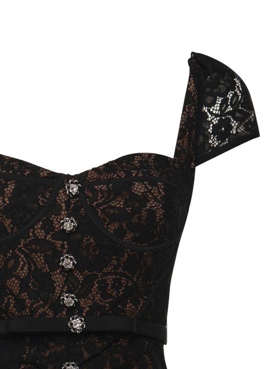 26SS 셀프 포트레이트 미디 원피스 RS26173MA B Black - SELF PORTRAIT