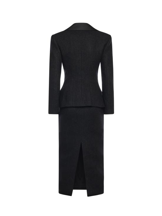 26SS 셀프 포트레이트 미디 원피스 RS26041M B Black - SELF PORTRAIT