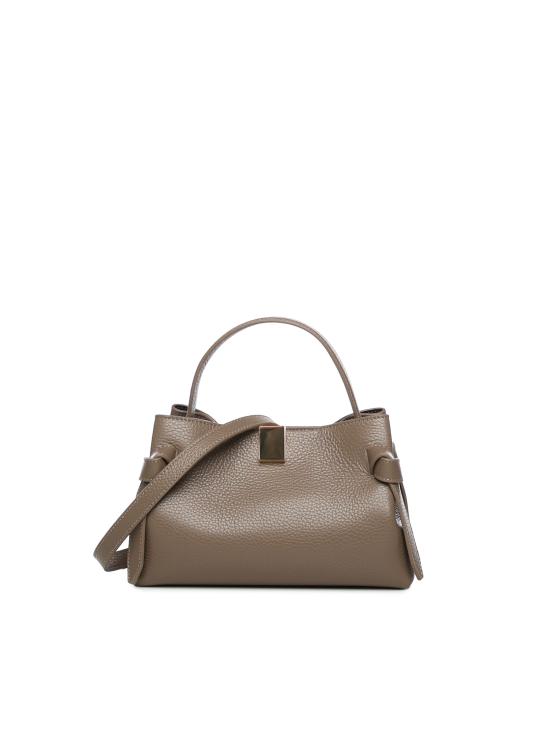 26SS 유제피 가방 GYOZA MINI PEBBLE GRAIN LEATHER TAUPE Beige