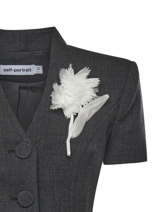 26SS 셀프 포트레이트 미디 원피스 RS26160MA GR Grey - SELF PORTRAIT