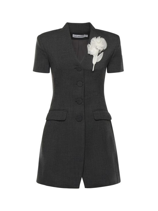 25FW 셀프 포트레이트 숏 원피스 RS26160S GR Grey