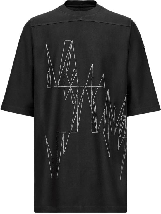 26SS 릭오웬스 몽클레어 반팔 티셔츠 MU01F8C0489B7R 999 Black