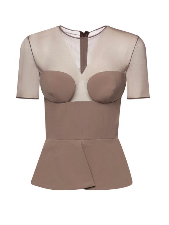 26SS 넨시 도자카 긴팔 티셔츠 NDTOP1107500700VR TAUPE GRAY