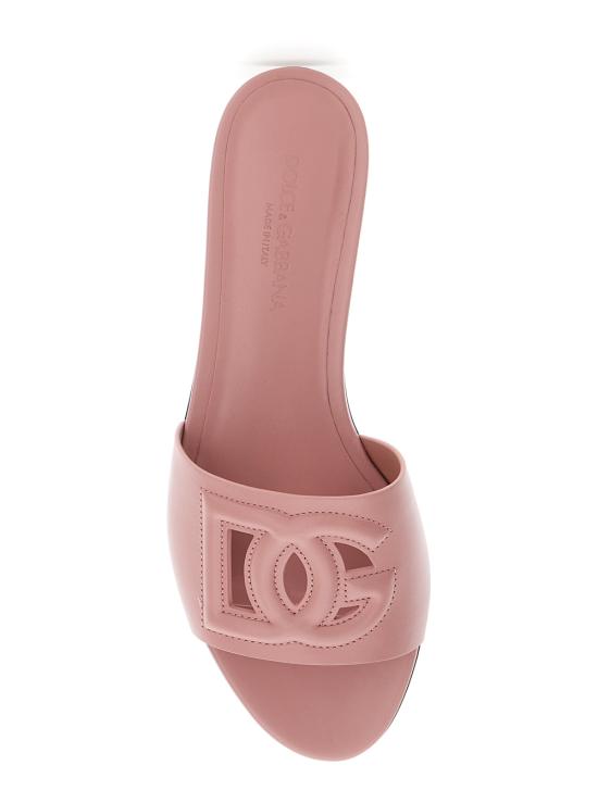 26SS 돌체앤가바나 DG 로고 카프스킨 슬리퍼 CQ0436AY32980405 Pink - DOLCE & GABBANA