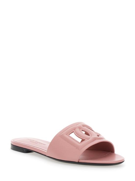 26SS 돌체앤가바나 DG 로고 카프스킨 슬리퍼 CQ0436AY32980405 Pink - DOLCE & GABBANA
