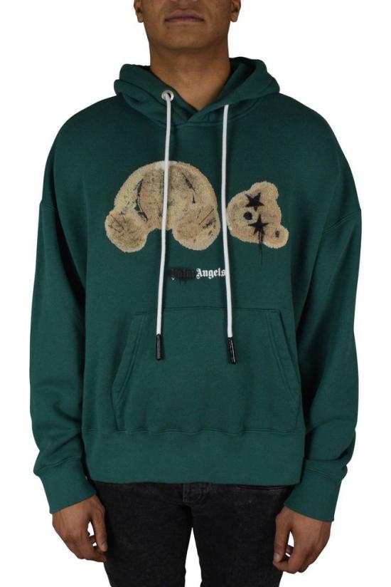  팜앤젤스 탑 전나무 녹색 후드티 - PALM ANGELS
