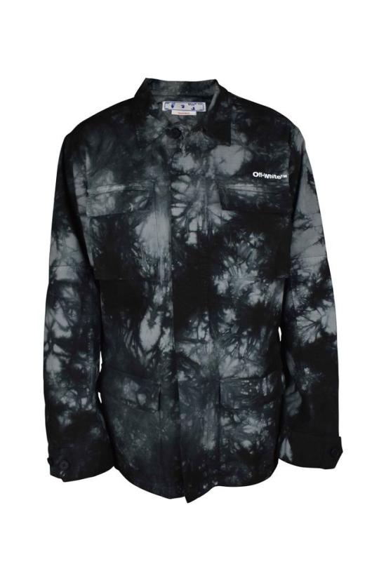  오프화이트 자켓 아이코닉한 로고가 돋보이는 타이 다이 그레이 애로우 재킷