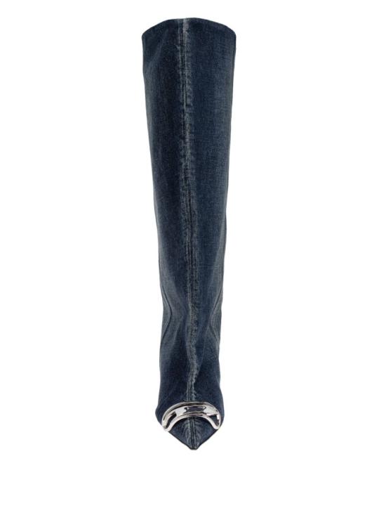 26SS 디젤 D-비너스 슬라우치 니하이 부츠 데님 Y03765 P8093 H1940 Blue - DIESEL