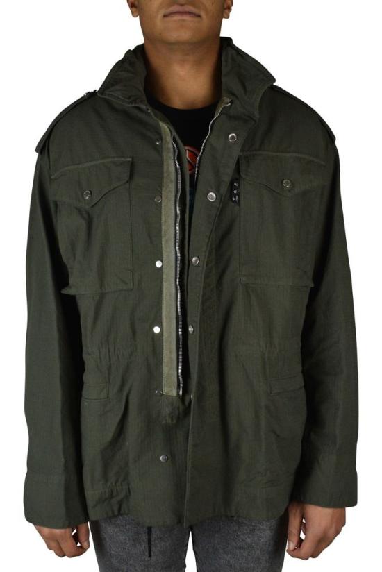  오프화이트 자켓 밀리터리 그린 지퍼 재킷 - OFF WHITE