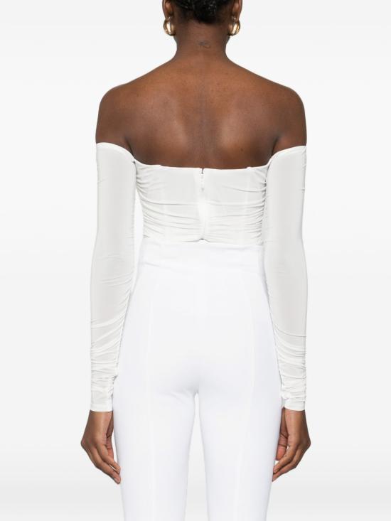 26SS 엘리자베타프랜치 바디수트 티셔츠 BO01561E2 360 Ivory - ELISABETTA FRANCHI