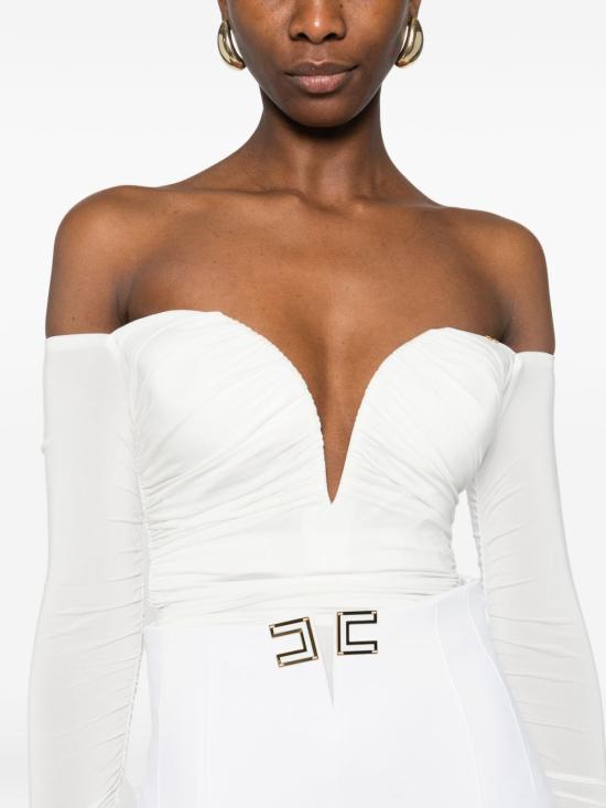 26SS 엘리자베타프랜치 바디수트 티셔츠 BO01561E2 360 Ivory - ELISABETTA FRANCHI