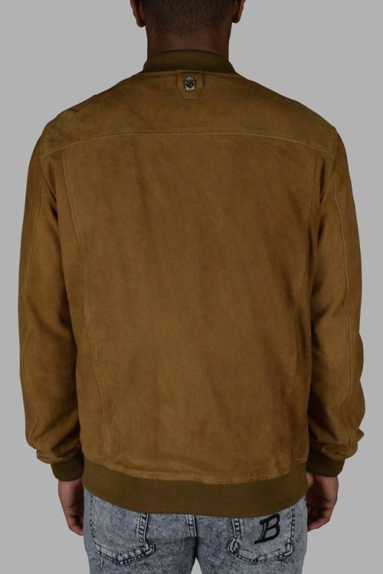  빌리어네어 봄버 자켓 카멜 스웨이드 봄버 재킷 - BILLIONAIRE