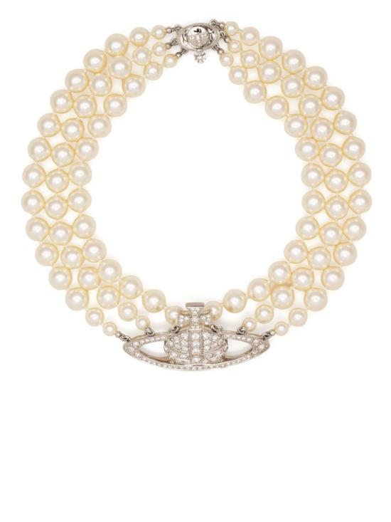 25FW 비비안웨스트우드 펄 바스 릴리프 초커 펄 바스 릴리프 초커 63030007 P127 White
