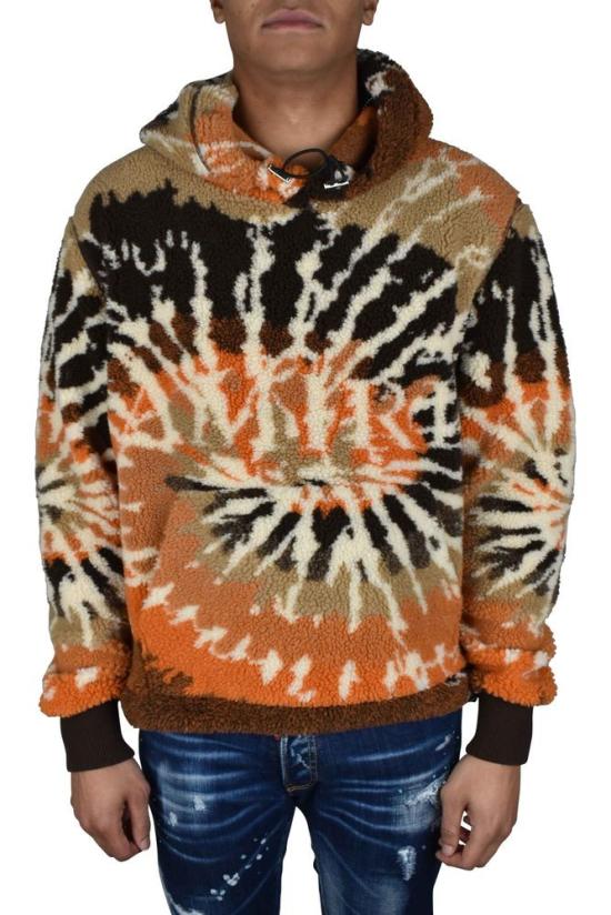  아미리 탑 타이다이 플리스 스웨트셔츠 (조절 가능한 허리끈 포함) - AMIRI