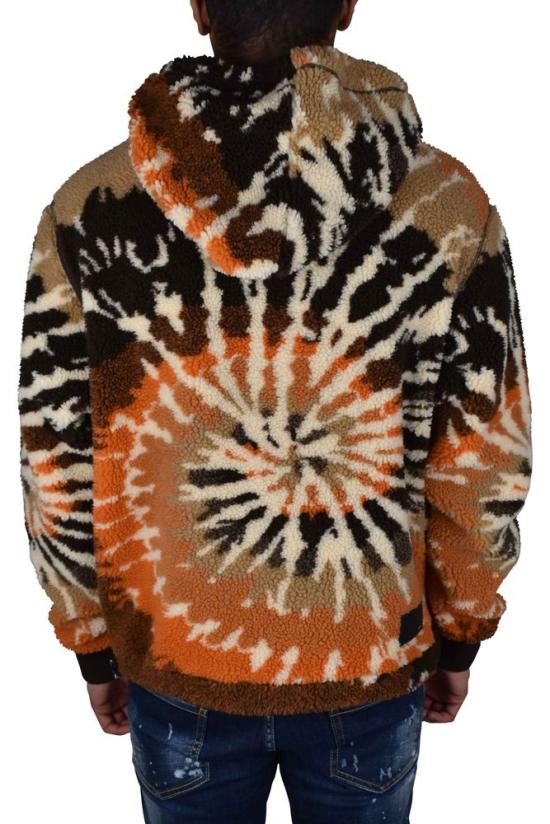  아미리 탑 타이다이 플리스 스웨트셔츠 (조절 가능한 허리끈 포함) - AMIRI